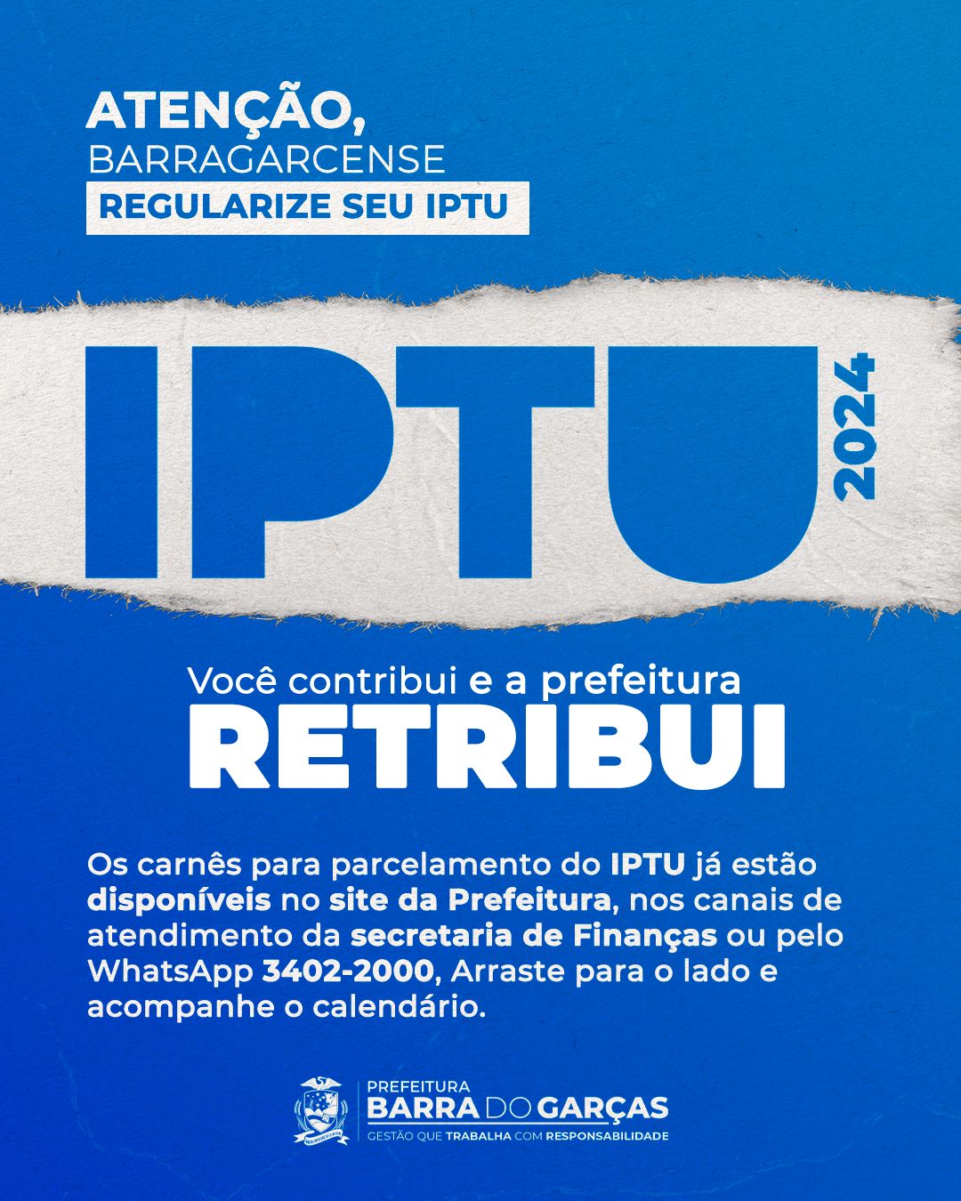 Barra do Garças Contribuintes têm até 15 de abril para realizar o